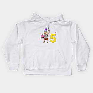 I am 5 with Centurion - kids birthday 5 years old Kids Hoodie